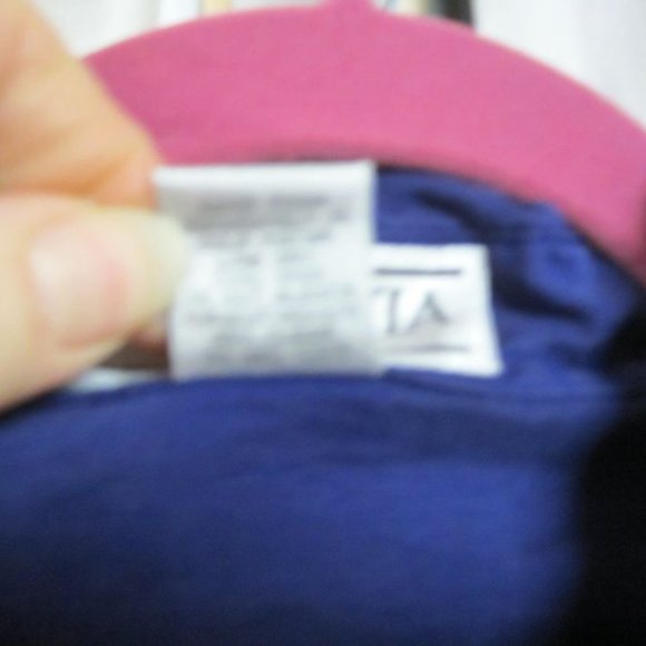 VTG VENEZIA VITALE 100% SILK, DK PURPLE, BUTTON DOWN BLOUSE, W/POCKETS, 22/24 - Picture 5 of 7